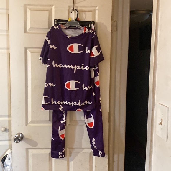 2pcs pants suit champion style purple - Picture 2 of 8